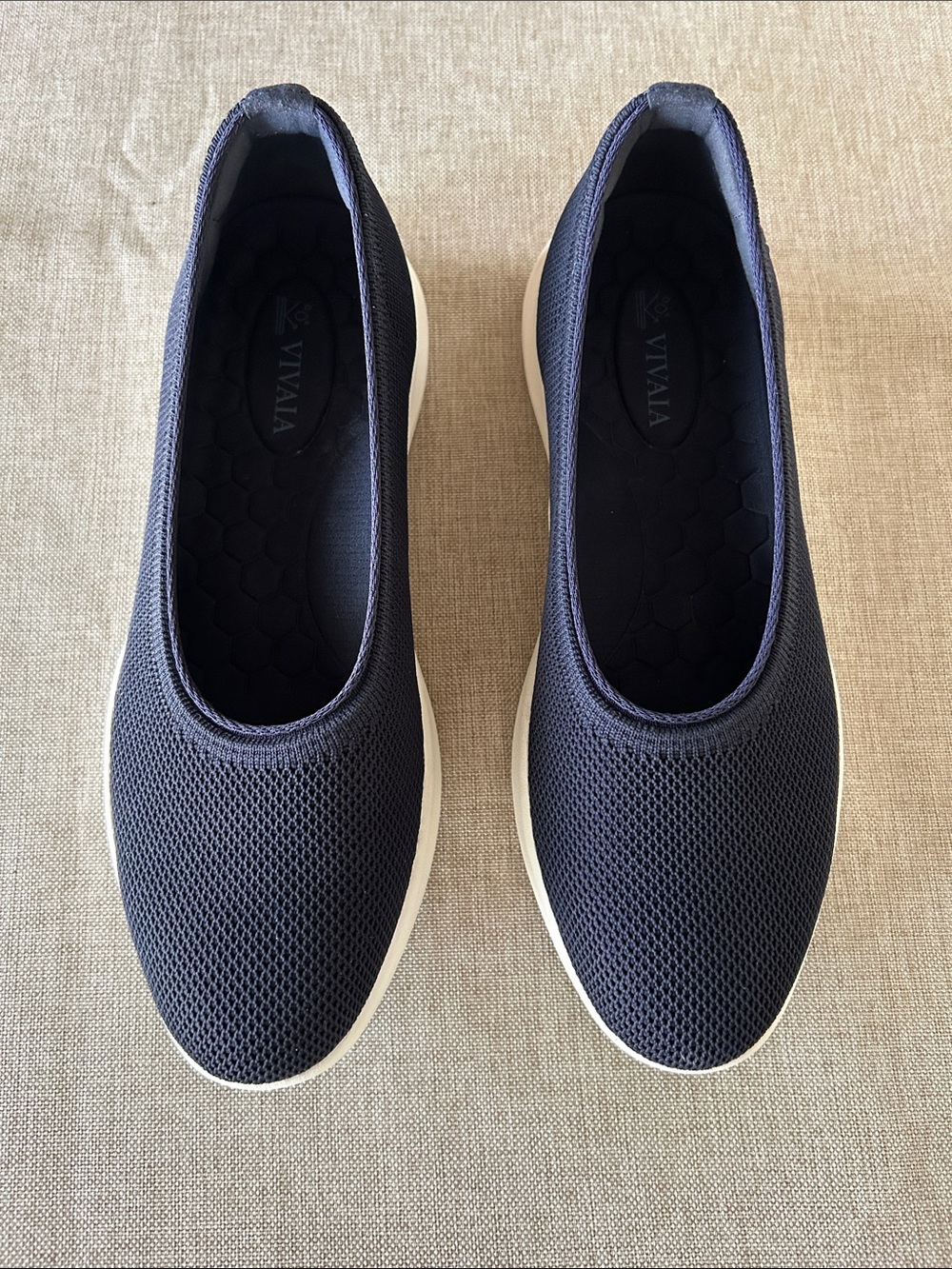 Women's Slip-On Knit Sneakers in Navy